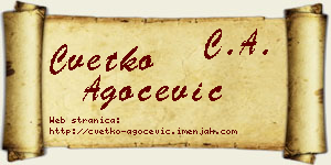 Cvetko Agočević vizit kartica